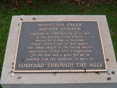 Mountain Creek Baptist Church Marker. Click for full size. Mountain Creek Baptist Church Marker image. Click for full size.