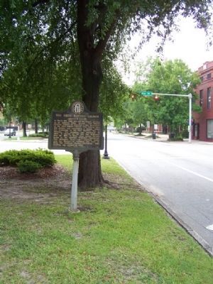 The First Baptist Church Marker, along eastbound Greene St. image. Click for full size.