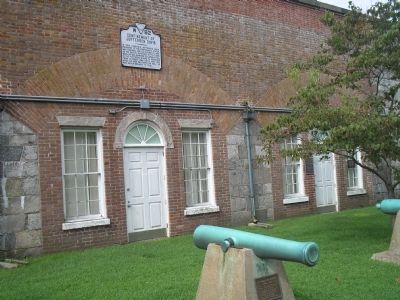 Marker in Fort Monroe. Click for full size. Marker in Fort Monroe image. Click for full size.