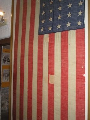 Flag in Davis Casemate. Click for full size. Flag in Davis Casemate image. Click for full size.