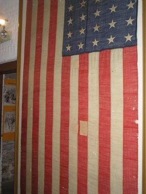 Flag in Davis Casemate image. Click for full size.