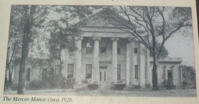 The Mercer Manor circa 1926 image. Click for full size.