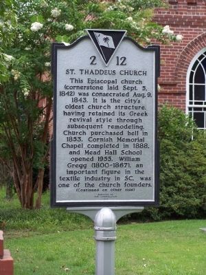St. Thaddeus Church Marker </b>(front) image. Click for full size.