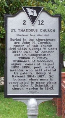 St. Thaddeus Church Marker </b>(reverse). Click for full size. St. Thaddeus Church Marker </b>(reverse) image. Click for full size.