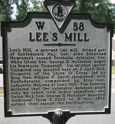 Lees Mill Marker image. Click for full size.