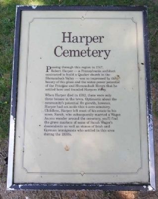 Harper Cemetery Marker image. Click for full size.