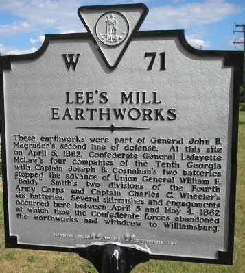 Lees Mill Earthworks Marker image. Click for full size.