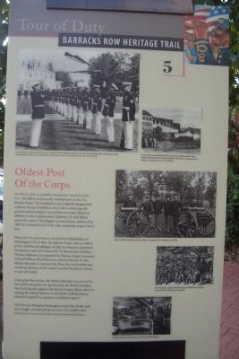 Oldest Post of the Corps Marker image. Click for full size.