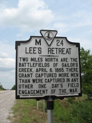Lee's Retreat Marker image. Click for full size.