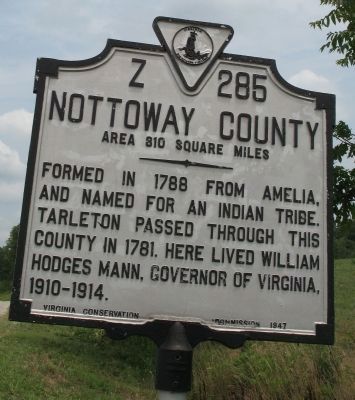 Nottoway County Marker. Click for full size. Nottoway County Marker image. Click for full size.