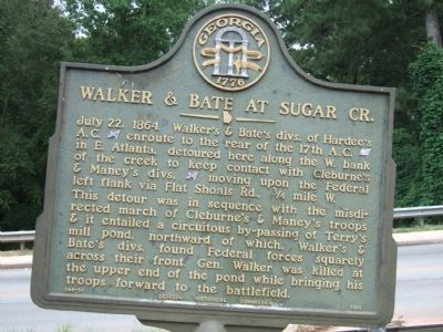 Walker & Bate at Sugar Cr. Marker image. Click for full size.