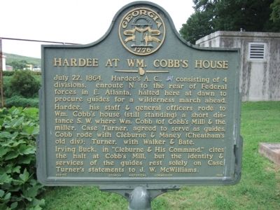 Hardee at Wm. Cobb’s House Marker. Click for full size. Hardee at Wm. Cobb’s House Marker image. Click for full size.