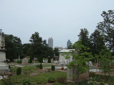 The view of current downtown Atlanta from Oakland Cemetery image. Click for full size.