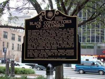 Black Conductors of Columbus Face of Marker image. Click for full size.