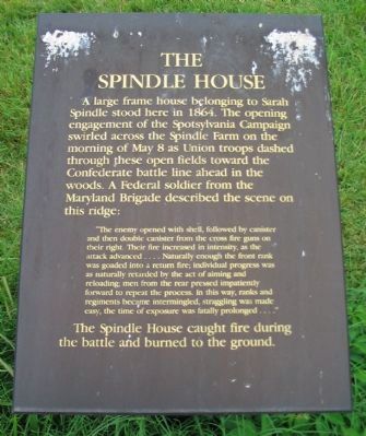 The Spindle House Marker image. Click for full size.