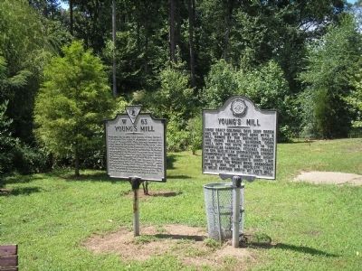 Markers at Youngs Mill Historic Site image. Click for full size.