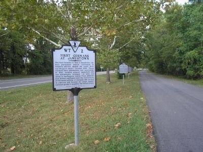 First Germans at Jamestown Marker. Click for full size. First Germans at Jamestown Marker image. Click for full size.