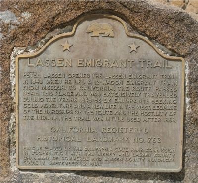 Lassen Emigrant Trail Marker image. Click for full size.