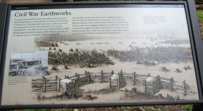 Civil War Earthworks Marker image. Click for full size.