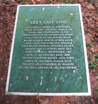 Lee's Last Line Marker. Click for full size. Lee's Last Line Marker image. Click for full size.
