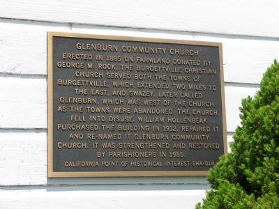 Glenburn Community Church Marker image. Click for full size.