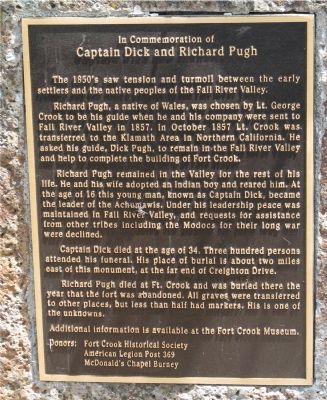 Captain Dick and Richard Pugh Marker image. Click for full size.