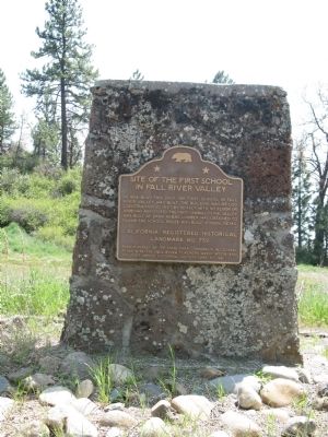 Site of First School in Fall River Valley Marker image. Click for full size.