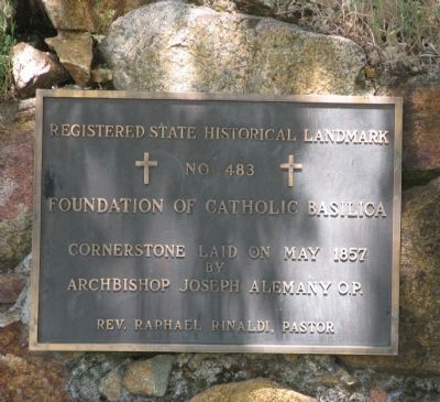 Foundation of Catholic Basilica Marker. Click for full size. Foundation of Catholic Basilica Marker image. Click for full size.
