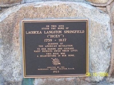 Laodicea Langston Springfield Marker. Click for full size. Laodicea Langston Springfield Marker image. Click for full size.