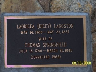 Laodicea (Dicey) Langston. Click for full size. Laodicea (Dicey) Langston image. Click for full size.