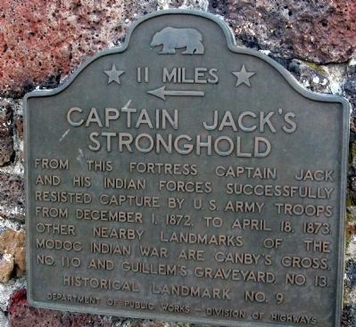 Captain Jack's Stronghold Marker image. Click for full size.