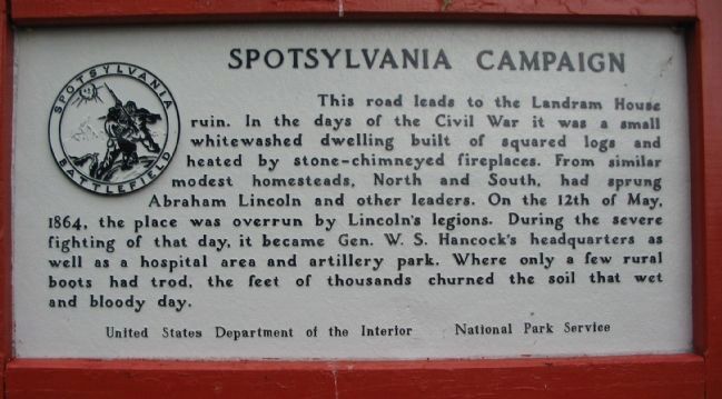 Spotsylvania Campaign Marker. Click for full size. Spotsylvania Campaign Marker image. Click for full size.