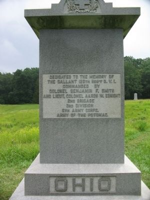 126th Ohio Volunteer Infantry Monument - West Side. Click for full size. 126th Ohio Volunteer Infantry Monument - West Side image. Click for full size.
