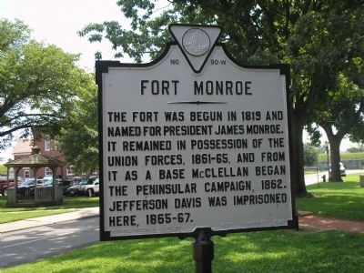Fort Monroe Marker. Click for full size. Fort Monroe Marker image. Click for full size.
