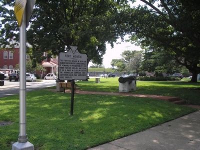 Marker on Grounds of Fort Monroe image. Click for full size.