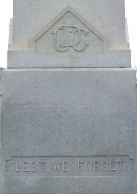 Bamberg Confederate Monument, south face image. Click for full size.