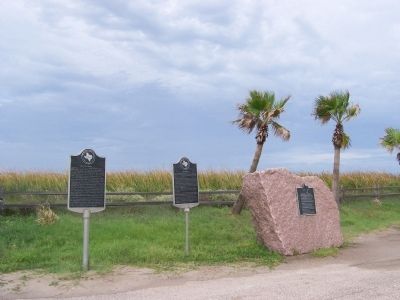 Two Markers and One Monument at Surfside Beach image. Click for full size.
