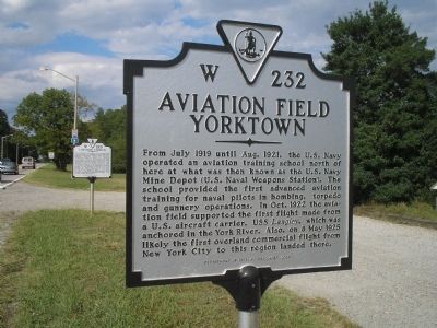 Aviation Field Yorktown Marker image. Click for full size.