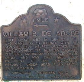 William B. Ide Adobe - 1 Mile Marker image. Click for full size.