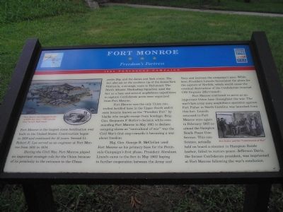 Fort Monroe Marker. Click for full size. Fort Monroe Marker image. Click for full size.