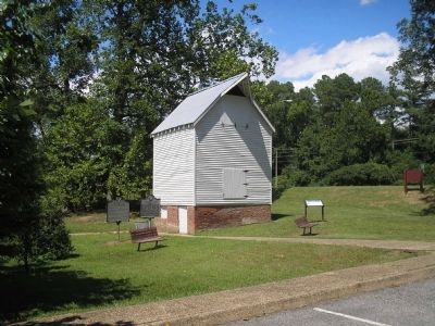 Young's Mill Historic Site markers (original location). Click for full size. Young's Mill Historic Site markers (original location) image. Click for full size.