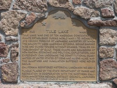 Tule Lake Marker. Click for full size. Tule Lake Marker image. Click for full size.