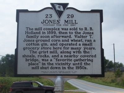 Reverse - Jones' Mill Marker. Click for full size. Reverse - Jones' Mill Marker image. Click for full size.