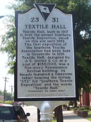 Textile Hall Marker - Front image. Click for full size.