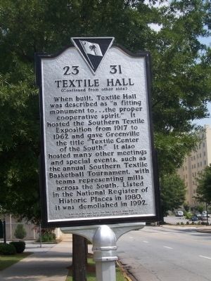 Textile Hall Marker - Reverse image. Click for full size.