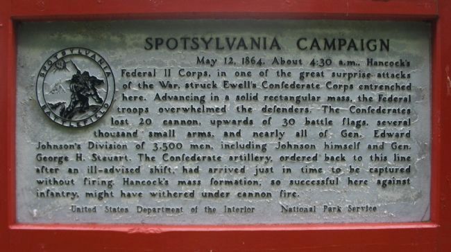 Spotsylvania Campaign Marker. Click for full size. Spotsylvania Campaign Marker image. Click for full size.