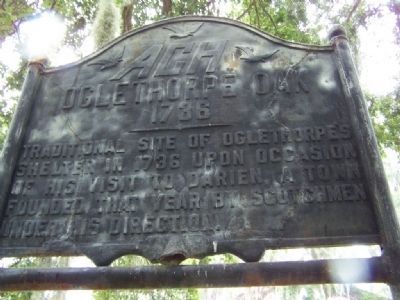 Oglethorpe Oak Marker. Click for full size. Oglethorpe Oak Marker image. Click for full size.