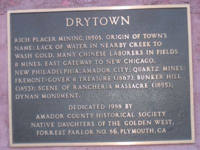 Drytown Marker image. Click for full size.