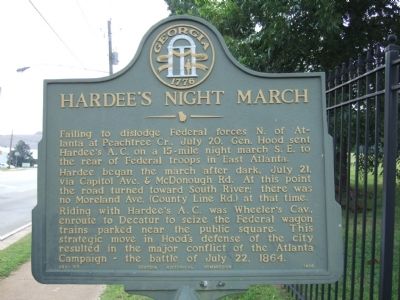 Hardee's Night March Marker. Click for full size. Hardee's Night March Marker image. Click for full size.