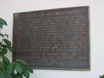 City of Plymouth Marker image. Click for full size.
